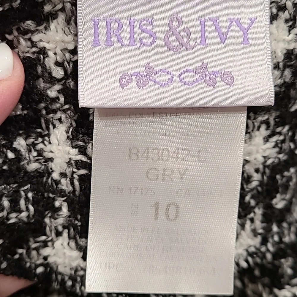 Iris And Ivy Black White Cascading Ruffle Edge Jacket Fancy Formal Pretty